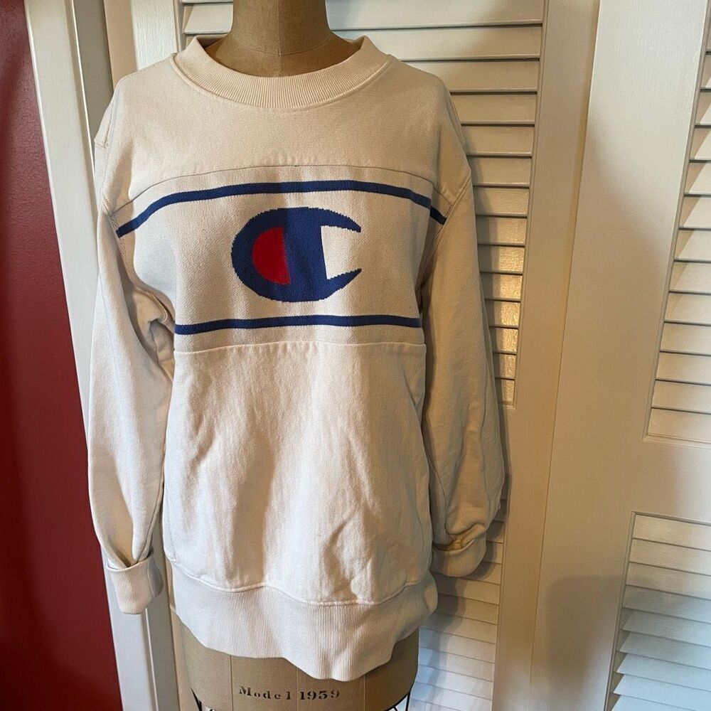 CHAMPION | vintage reverse weave logo crewneck pullover sweatshirt XL